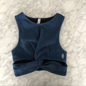 Blue Free People Movement Tank Top